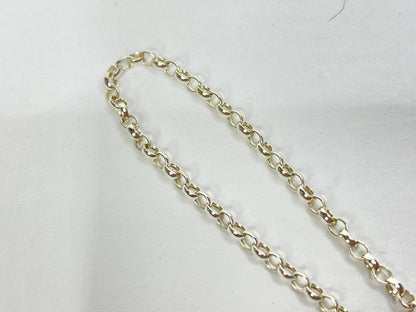 Sterling Silver Heart Padlock Chain Bracelet, Fine Link Design JR1088
