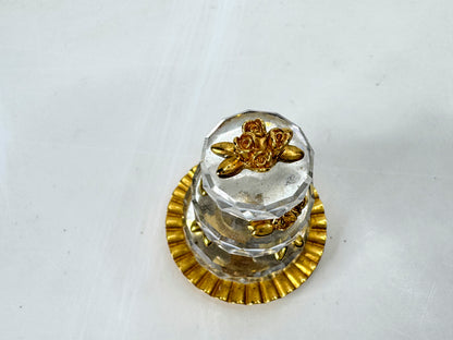 Vintage Swarovski Crystal Memories Wedding Cake Gold 235249 Original Box S304