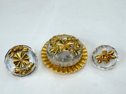 Vintage Swarovski Crystal Memories Wedding Cake Gold 235249 Original Box S304