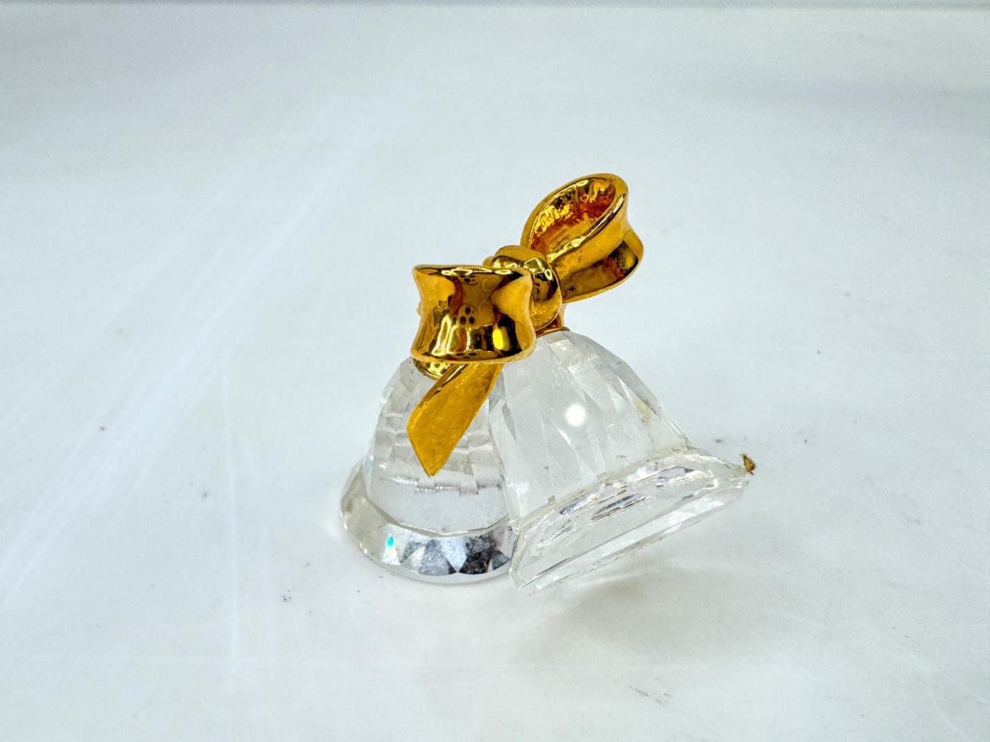 Vintage Swarovski Crystal Memories Gold Bells Figurine S305