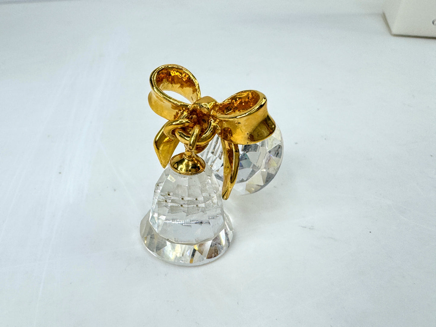Vintage Swarovski Crystal Memories Gold Bells Figurine S305
