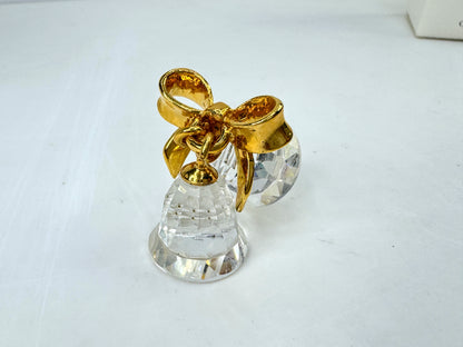 Vintage Swarovski Crystal Memories Gold Bells Figurine S305