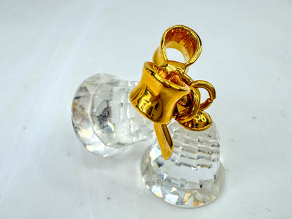 Vintage Swarovski Crystal Memories Gold Bells Figurine S305