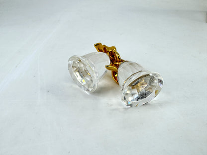 Vintage Swarovski Crystal Memories Gold Bells Figurine S305
