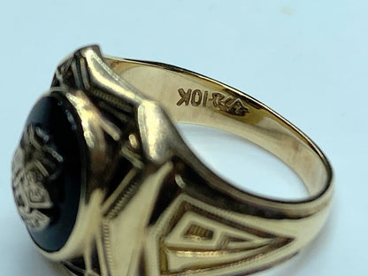 1942 10k Yellow Gold Carlisle Class ring w/Owls & Engraved 4.5g s4.5 JR0047JR0047