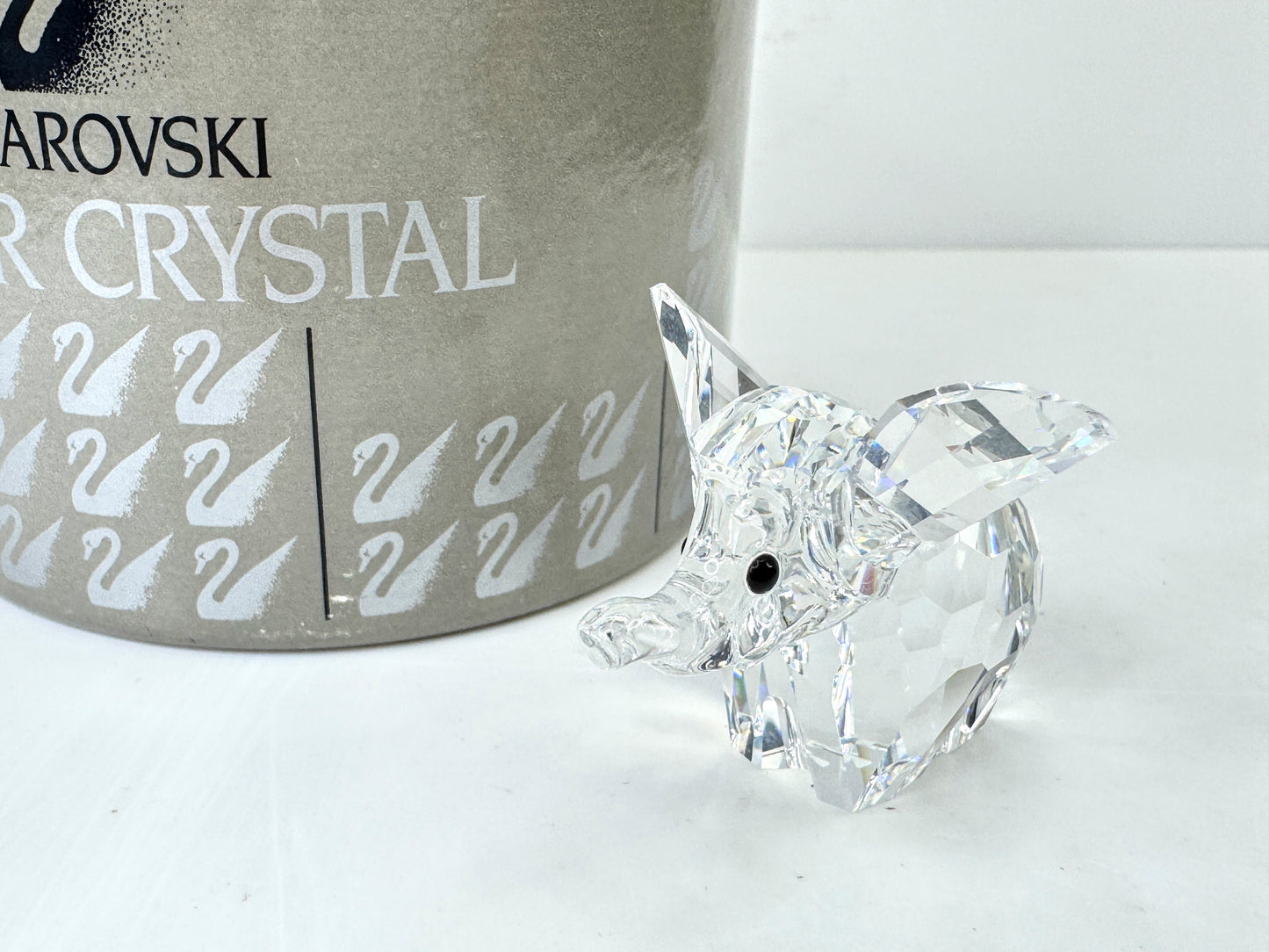 Vintage Swarovski Crystal Elephant Figurine original box mint S307