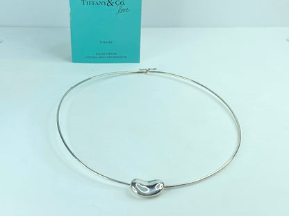 Sterling Silver Tiffany and Co. Bean Choker Necklace JR622