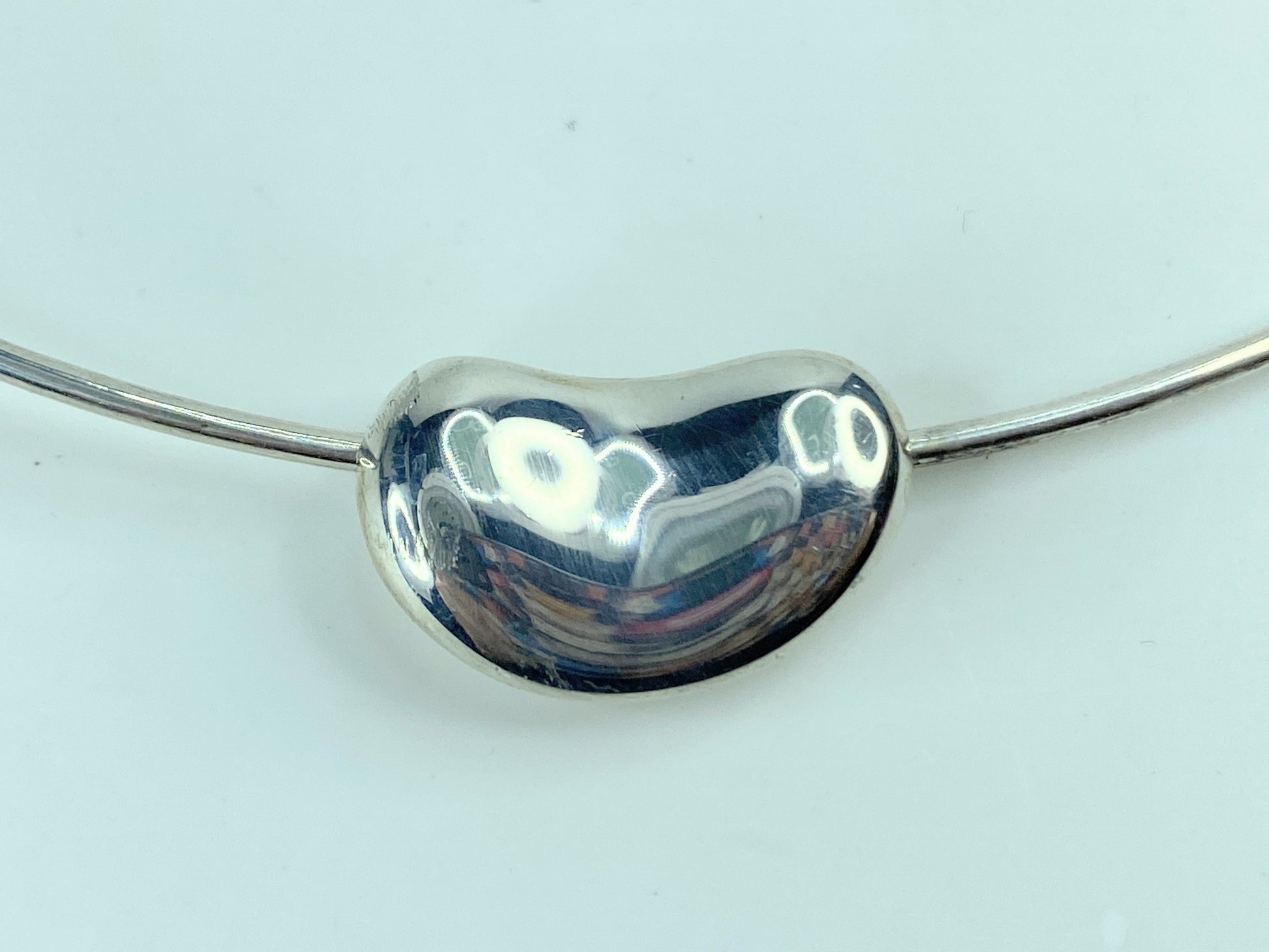 Sterling Silver Tiffany and Co. Bean Choker Necklace JR622