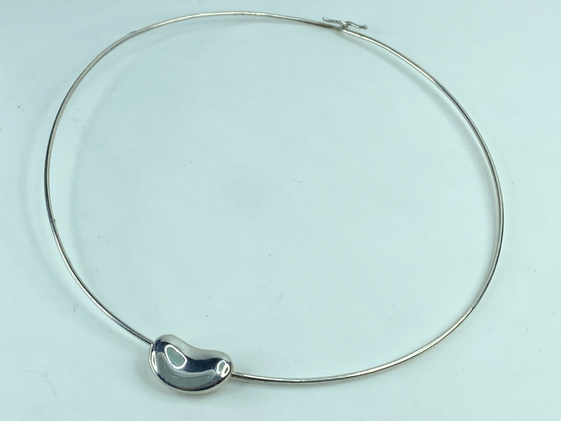 Sterling Silver Tiffany and Co. Bean Choker Necklace JR622