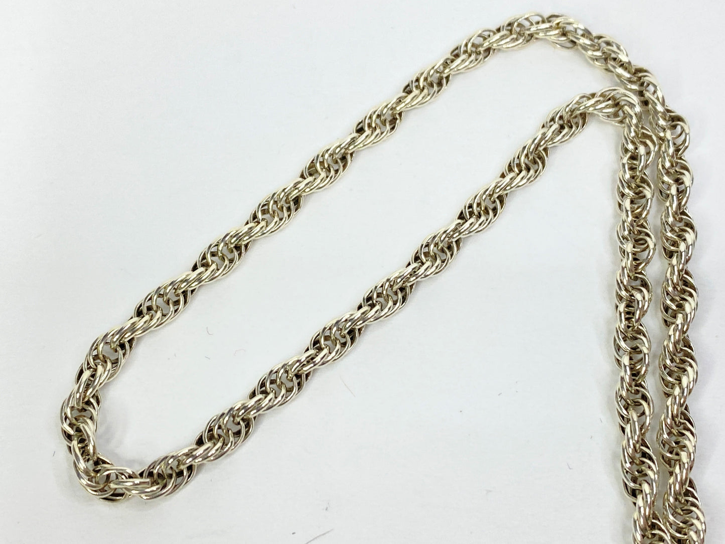 Sterling Silver Rope Chain Necklace Made in England, Classic Design JR1090