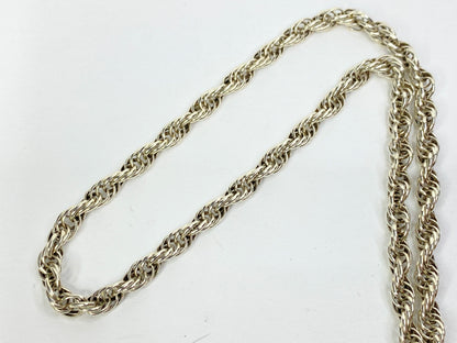 Sterling Silver Rope Chain Necklace Made in England, Classic Design JR1090