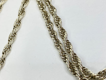 Sterling Silver Rope Chain Necklace Made in England, Classic Design JR1090