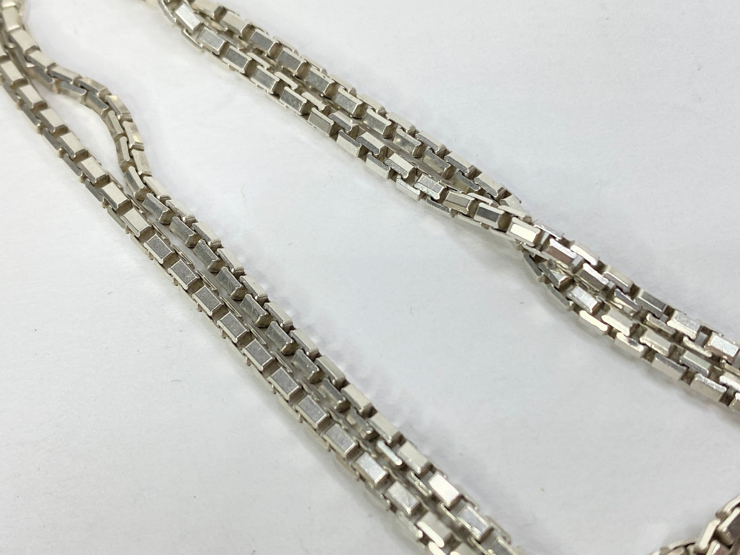 Sterling Silver Box Link Bracelet, 7.5” Fine Classic Chain Design JR1091
