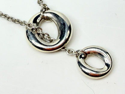 Excellent Tiffany & Co. Elsa Peretti Sevillana Lariat Necklace Sterling JR1156