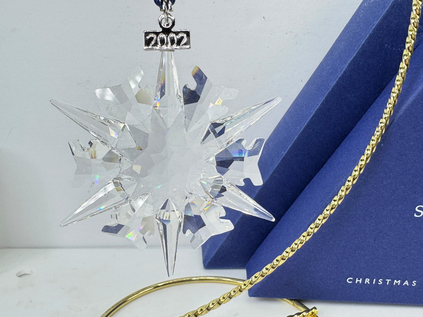 Vintage Swarovski 2002 annual edition crystal Christmas snowflake ornament S311