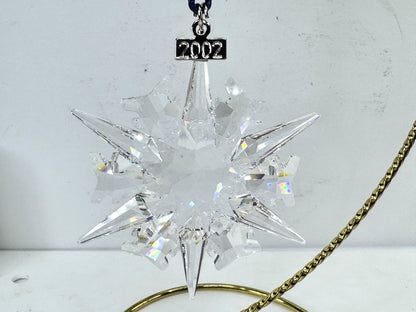 Vintage Swarovski 2002 annual edition crystal Christmas snowflake ornament S311