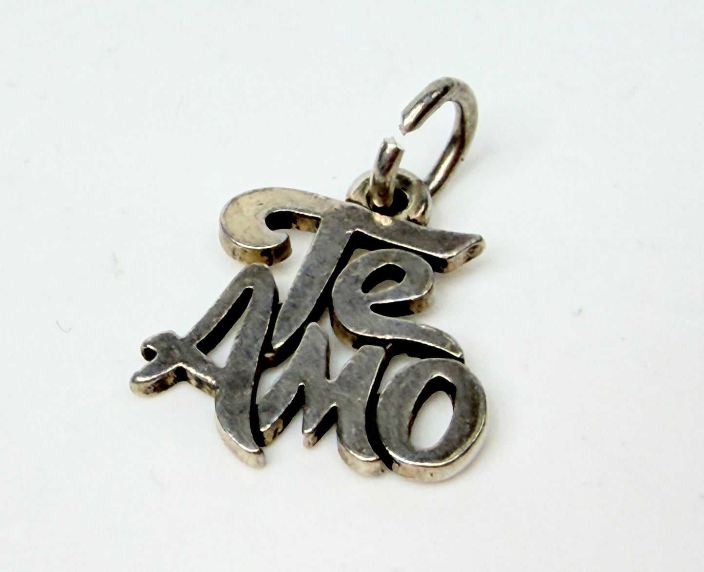 James Avery 925 Sterling Vintage Te Amo Mini Charm Pendant JR1201