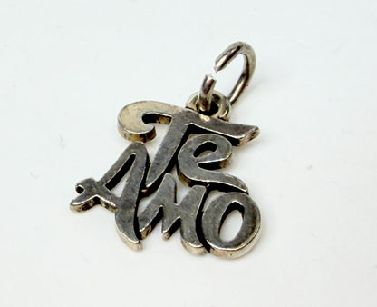 James Avery 925 Sterling Vintage Te Amo Mini Charm Pendant JR1201