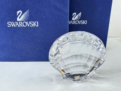 Vintage Swarovski crystal scallop shell 2006 SCS renewal gift original box S312