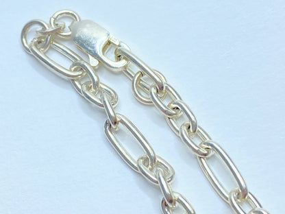 Sterling Albert Chain Bracelet St Christopher Engraved Octagonal pendant JR1092