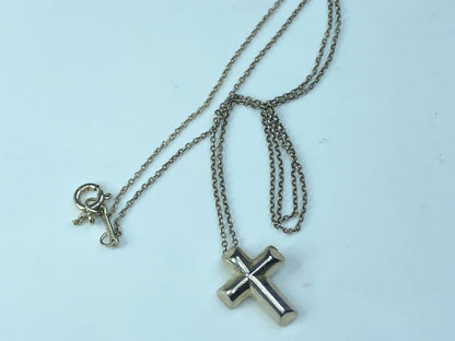 Tiffany & Co. Paloma Picasso Silver Tenderness Heart Cross Necklace JR0051