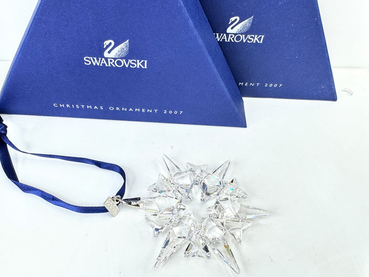 Vintage Swarovski 2007 Annual Star Crystal Christmas Ornament Boxed S313