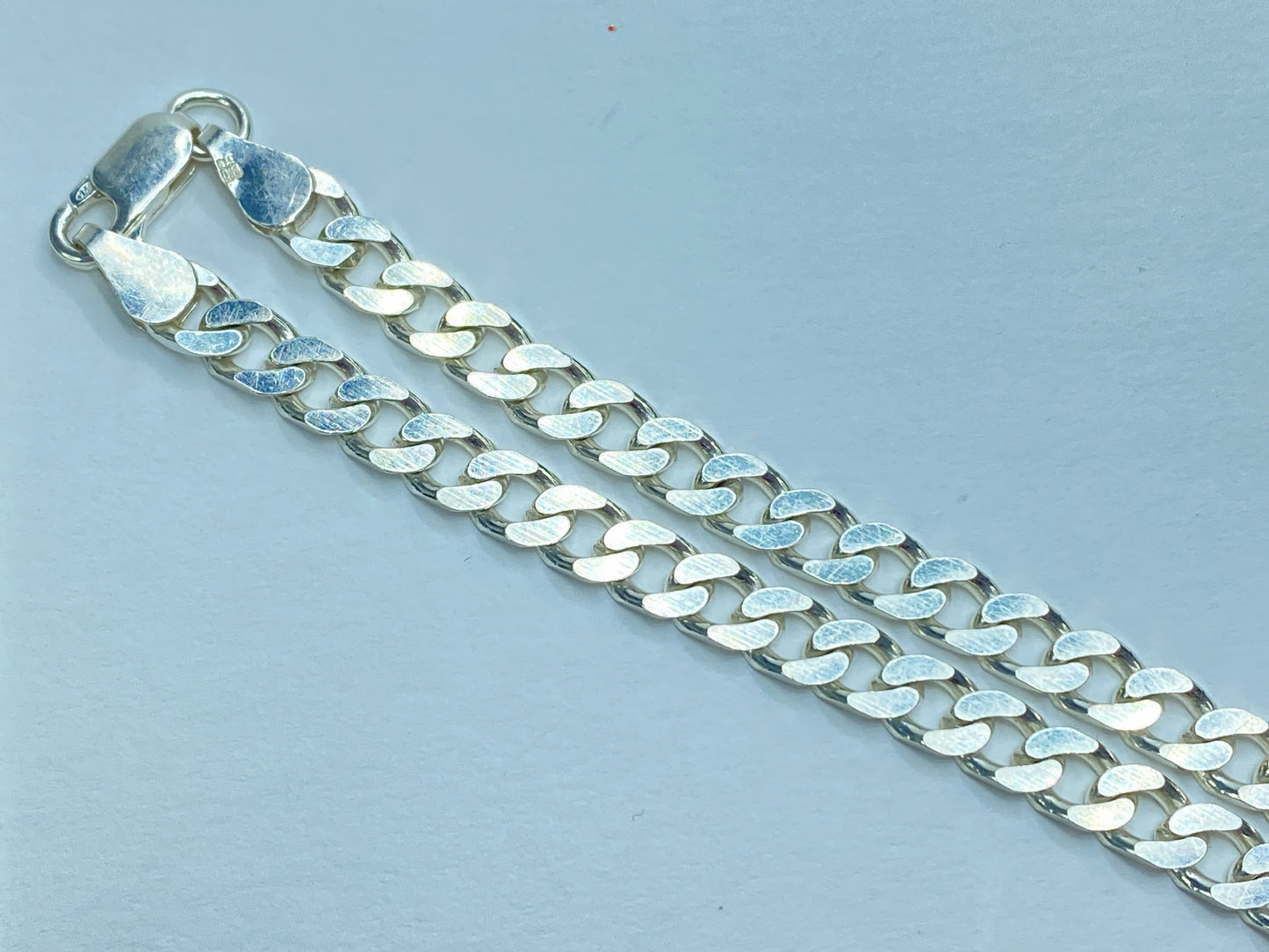 Sterling Silver St. Christopher Pendant Bracelet, Oval Cable Chain JR1097