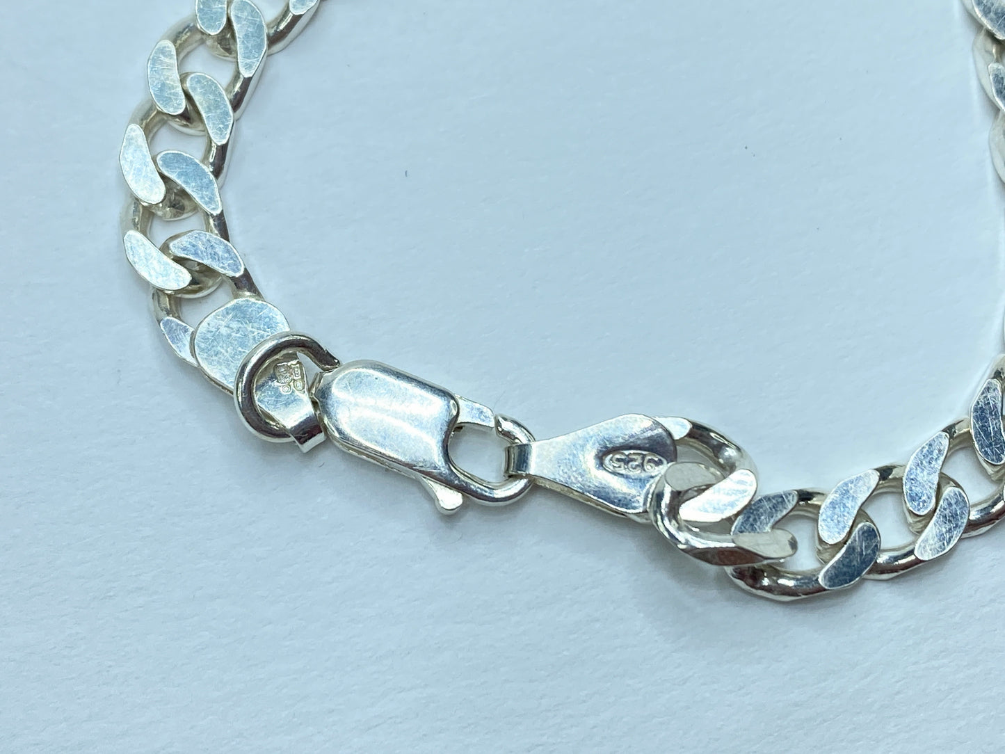 Sterling Silver St. Christopher Pendant Bracelet, Oval Cable Chain JR1097