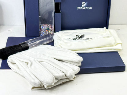 Vintage Swarovski crystal cleaning kit gloves brush cloth display crystals S317