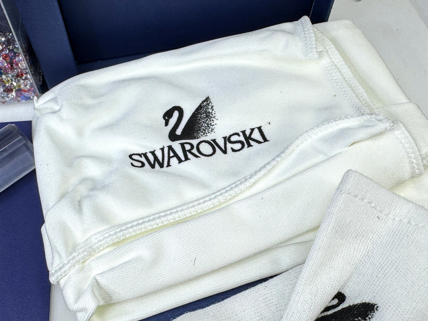 Vintage Swarovski crystal cleaning kit gloves brush cloth display crystals S317
