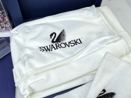 Vintage Swarovski crystal cleaning kit gloves brush cloth display crystals S317