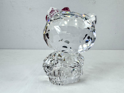 Swarovski Hello Kitty Pink Bow Crystal Figurine Retired Mint in box S318