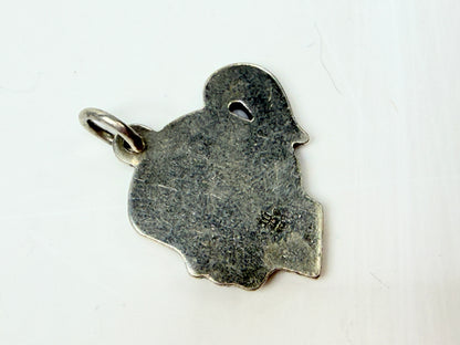 Vintage James Avery Sterling Silver Girl Profile Charm Pendant 3.8g JR1185