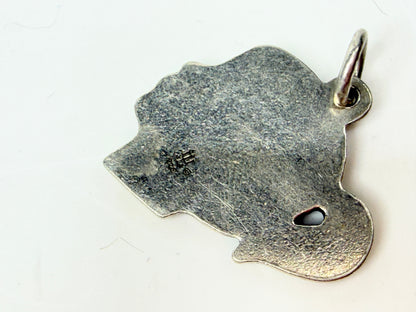 Vintage James Avery Sterling Silver Girl Profile Charm Pendant 3.8g JR1185