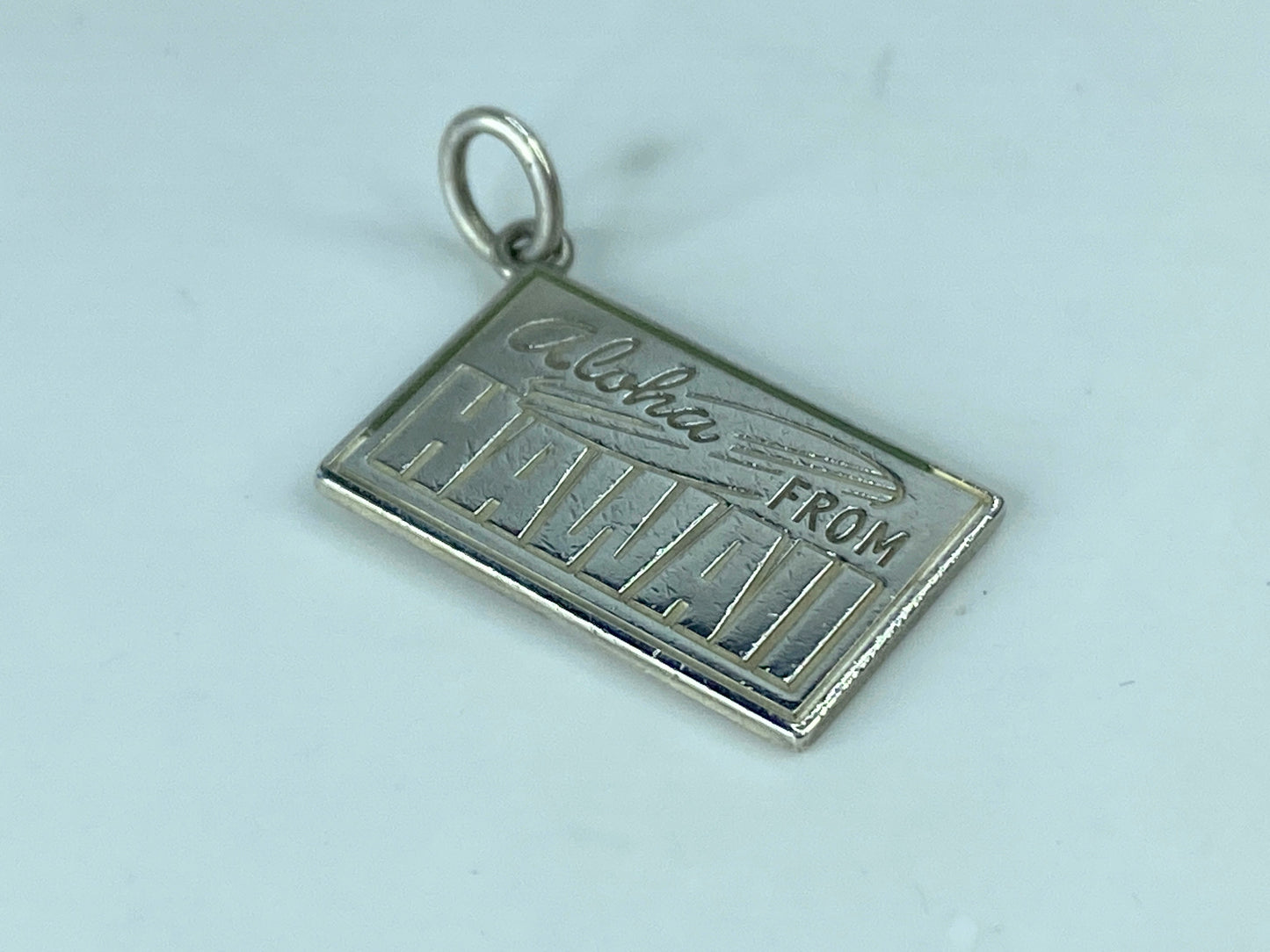 Tiffany and co Sterling Silver Hawaii postcard charm pendant 4g 22mm JR632