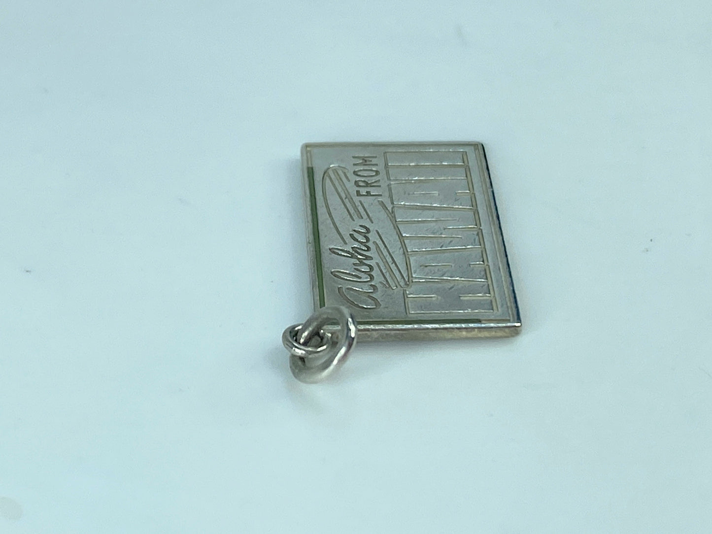Tiffany and co Sterling Silver Hawaii postcard charm pendant 4g 22mm JR632