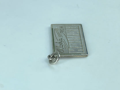 Tiffany and co Sterling Silver Hawaii postcard charm pendant 4g 22mm JR632