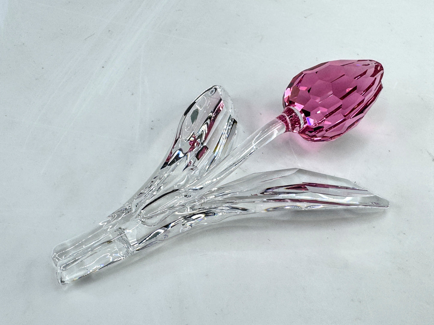 Vintage Swarovski 2004 Pink Tulip Crystal Figurine Retired Rare S319