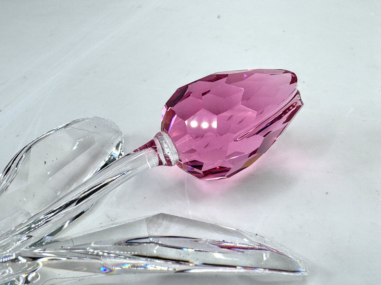 Vintage Swarovski 2004 Pink Tulip Crystal Figurine Retired Rare S319