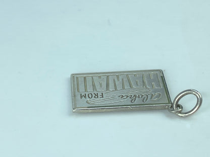 Tiffany and co Sterling Silver Hawaii postcard charm pendant 4g 22mm JR632