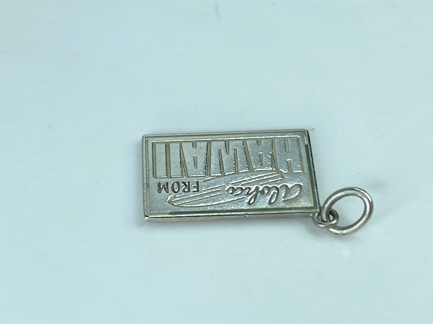 Tiffany and co Sterling Silver Hawaii postcard charm pendant 4g 22mm JR632