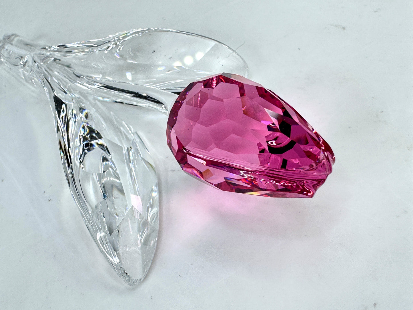 Vintage Swarovski 2004 Pink Tulip Crystal Figurine Retired Rare S319