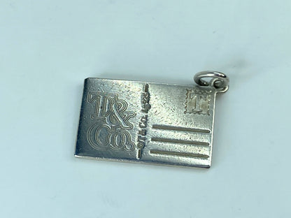 Tiffany and co Sterling Silver Hawaii postcard charm pendant 4g 22mm JR632