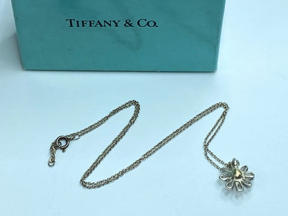 Tiffany & Co. Paloma Picasso Daisy Necklace 18K Gold & Sterling Silver JR1107