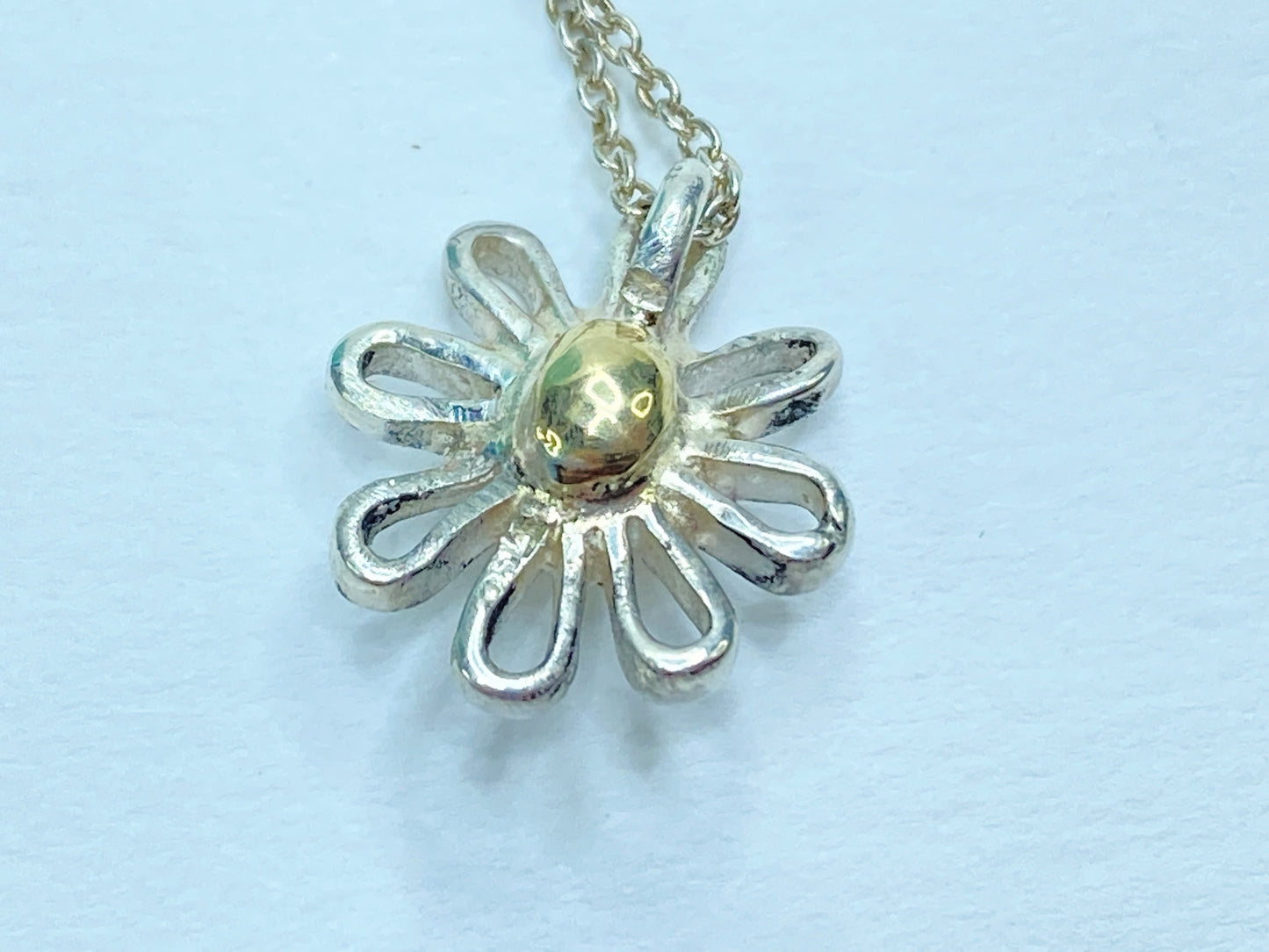 Tiffany & Co. Paloma Picasso Daisy Necklace 18K Gold & Sterling Silver JR1107