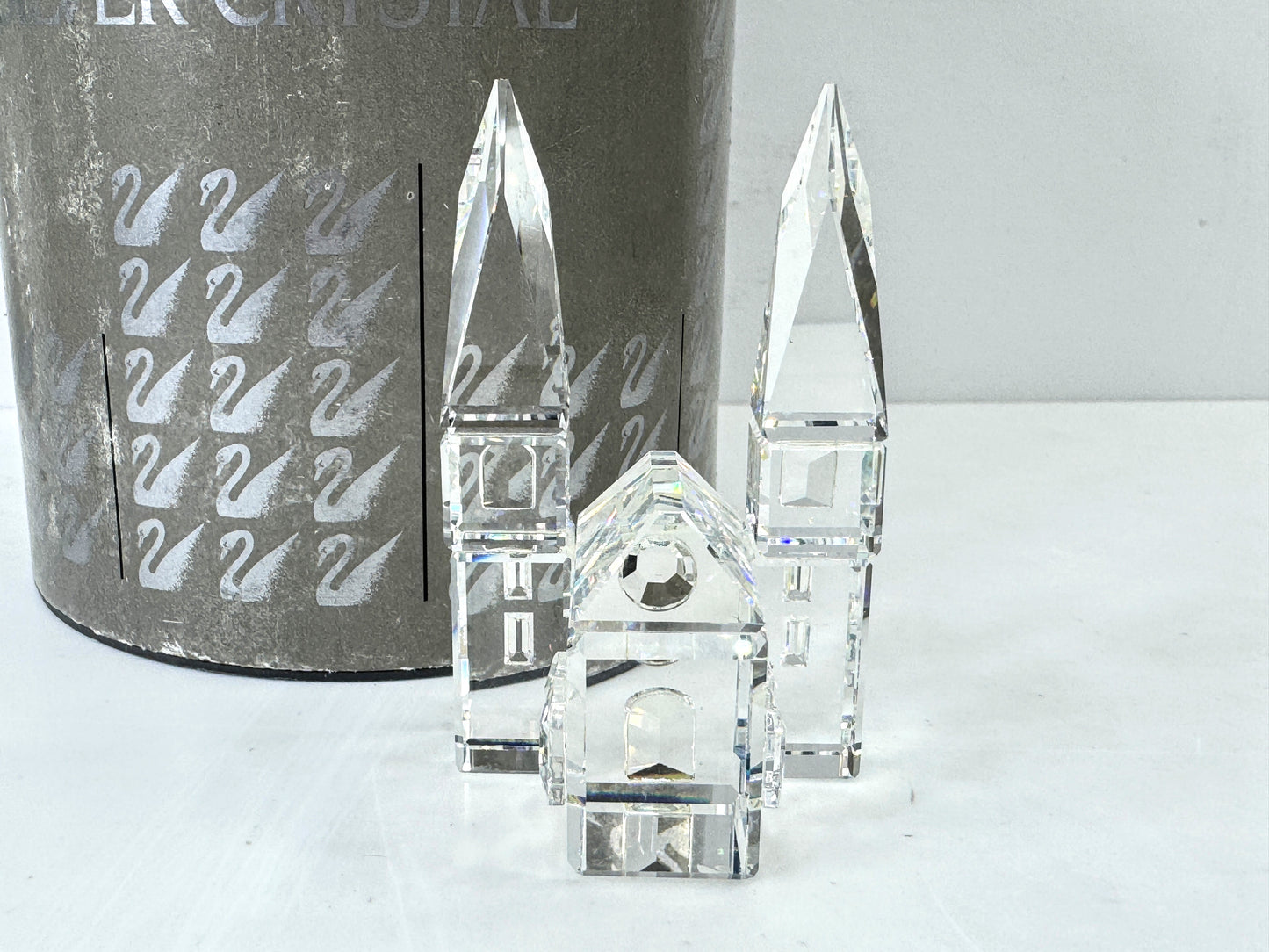 Vintage Swarovski Crystal City Cathedral Figurine 157858 Retired 1990-1994 S322