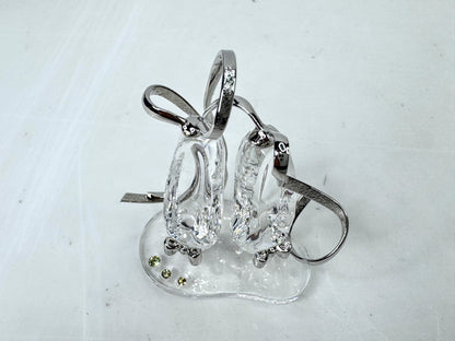 Vintage Swarovski SCS 2004 Anna's Ballet Shoes Crystal Figurine Set 663596 S323