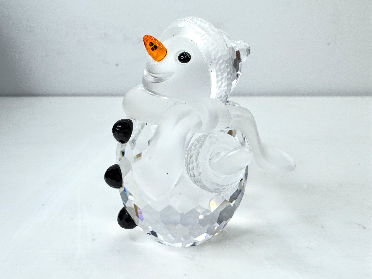 Vintage Swarovski Snowman Crystal Figurine 250229 with Snow Vial Box S324