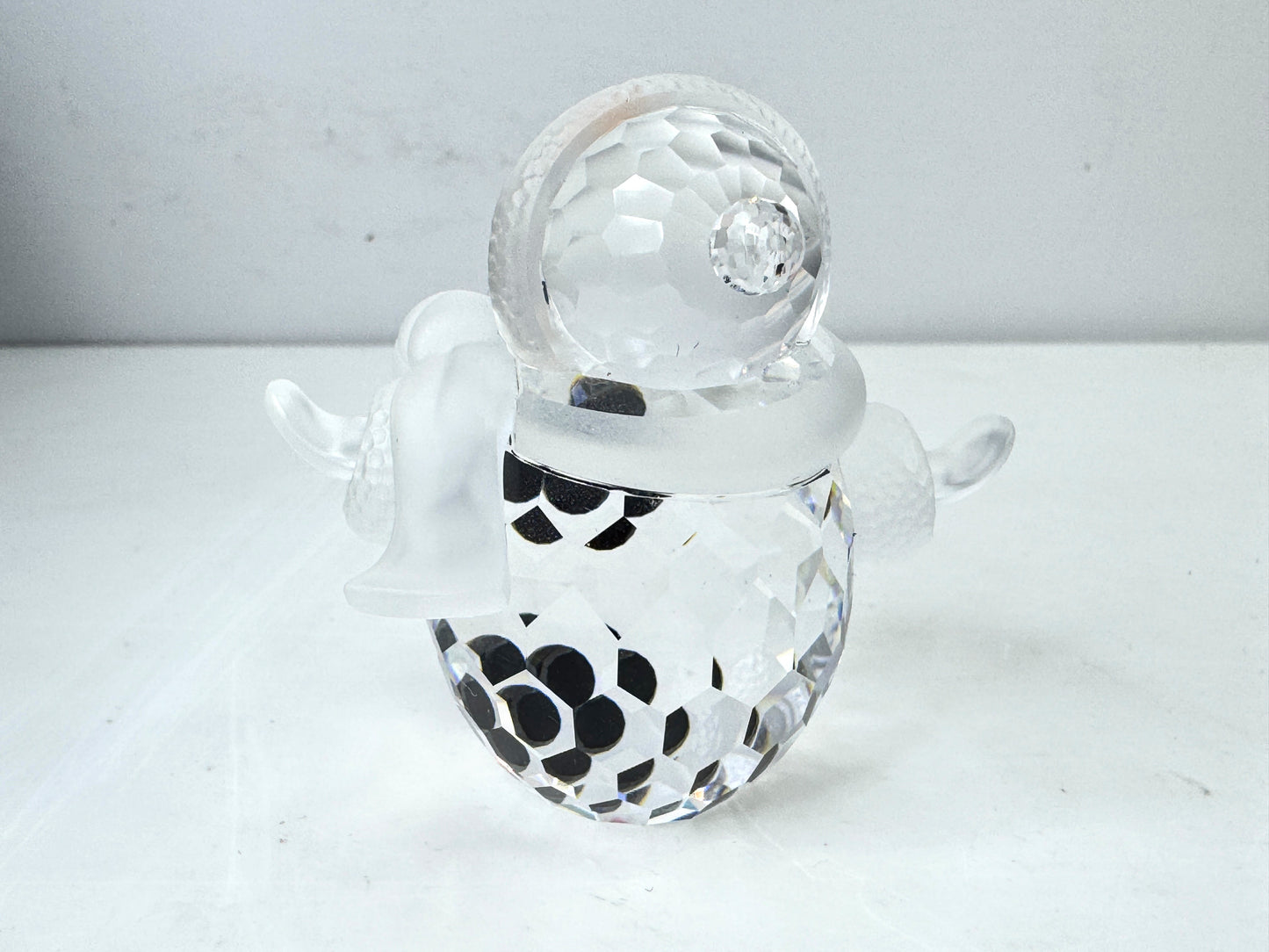 Vintage Swarovski Snowman Crystal Figurine 250229 with Snow Vial Box S324
