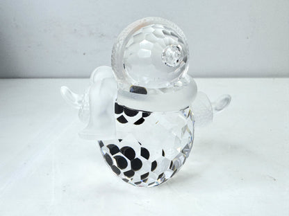 Vintage Swarovski Snowman Crystal Figurine 250229 with Snow Vial Box S324